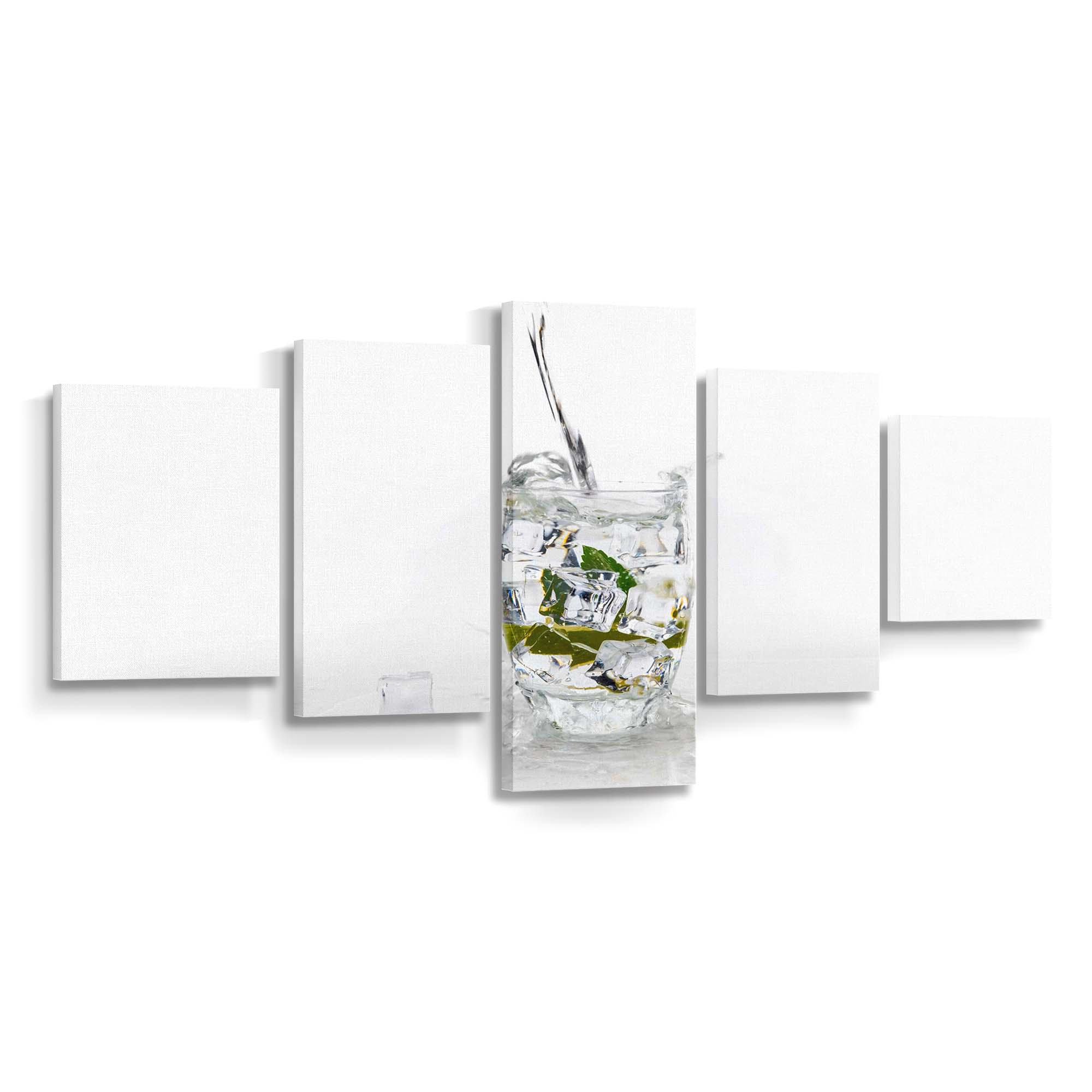 refreshing glass of water with ice cubes wallpaper